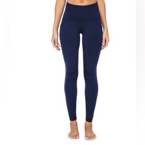 90 Degree by Reflex Polar Flex Navy Fleece Lined Leggings